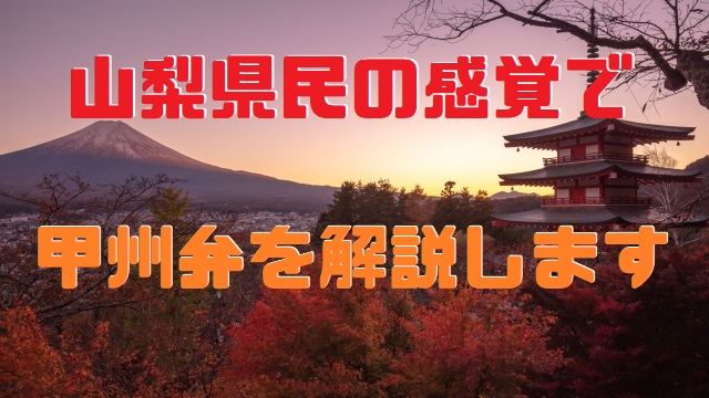 日本一下品な方言 甲州弁 を山梨県民がネイティブなニュアンスで標準語に変換 としブログ